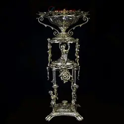 میوه خوری ایستاده طرح فرهی جنس آلومینیوم و رنگ طلایی
