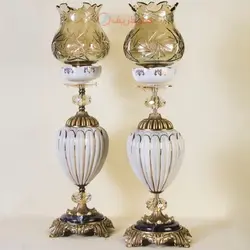 شمعدان مدل برمودا جنس برنز و سرامیک و سنگ، طراحی به روز