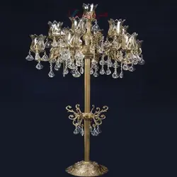 کنار سالنی دو گل بزرگ جنس بدنه برنزی و رنگ ثابت