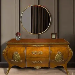 ست آینه کنسول معرق کاری شده جنس بدنه چوب روس و رنگ سه لایه درجه یک