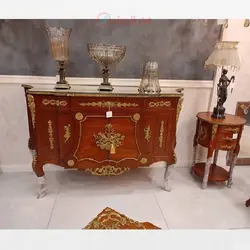 کنسول معرق کاری، جنس بدنه مازول و چوب روس، رنگ بندی متنوع دارای ضمانت