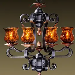 لوستر اسپانیش مدل کلاوس کد 1116  کافی شاپی با رنگ مشکی، شکیل و مدرن