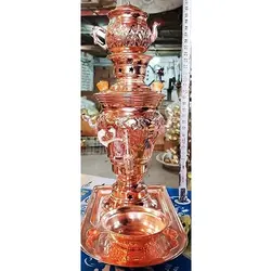 سرویس سماور مسی نوزاد 1 لیتری قلمزنی