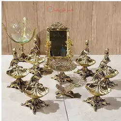 هفت سین برنزی طرح دختربچه نشسته و بال فرشته، بی نظیر و با کیفیت