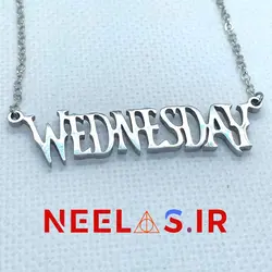 گردنبند استیل اسم ونزدی آدامز Wednesday