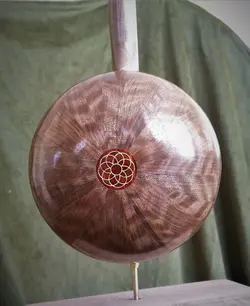 کمانچه عطا بحیرایی کاسه 24 ترک گردو فر K 13