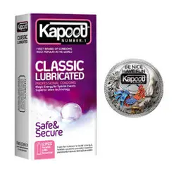 کاندوم روان کننده كاپوت KAPOOT مدل CLASSIC LUBRICATEDبسته12عددی