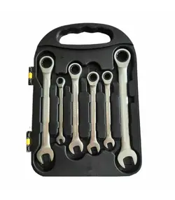 ست آچار 7 عددی یکسر تخت و رینگ جغجغه ای ELAPOID TOOLS