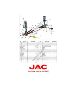 کاتالوگ شماره فنی قطعات جک جی JAC J5