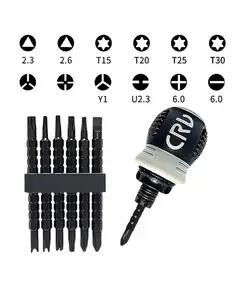 ست 13 عددی سری پیچ گوشتی و جغجغه مشتی CRV مدل S2