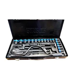 جعبه بکس 25 پارچه فشار قوی درایو 1/2 سیموند SIMOND TOOLS با بکس شمع