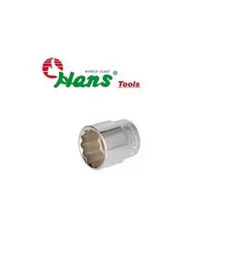 بکس کوتاه سایز 46mm درایو 3/4 سفید 12 پر هنس HANS مدل 6402