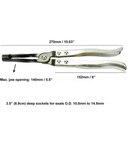 ست 11 پارچه انبر ساق سوپاپ (سیل کش) و جا انداز سوپاپ داناکو D12710