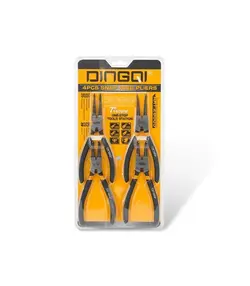 ست 4 عددی انبر خار باز و جمع کن سرراست وکج BLACK PRO دینگشی DINGQI مدل ART28005