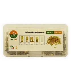 مجموعه 100 عددی سرسیم برنجی + کاور محافظ ارس پویا مدل SBR01 طلایی رنگ