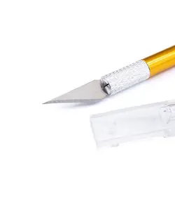 کاتر قلمی بدنه فلزی طلایی