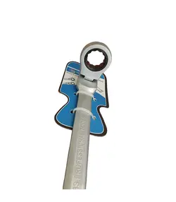 آچار سایز 17 یکسر تخت و رینگی جغجغه‌ای تاشو لولایی 180 درجه BS TOOLS