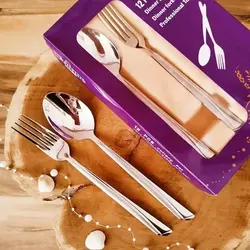 قاشق چنگال یونیک مدل ناخنی ۶ نفره استیل 18/10 - جوزی کالا