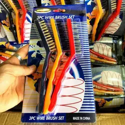 قیمت و خرید فرچه سیمی مسواکی بزرگ وایر براش بسته 3 عددی - جوزی کالا