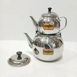 قیمت و خرید ست کتری قوری استیل لوکس زمزم مدل خمره ای - جوزی کالا