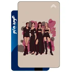 استیکر کارت بانکی طرح گروه موسیقی بلک پینک (Black Pink) کد CAA841-K