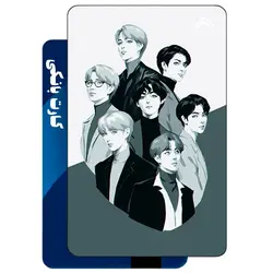 استیکر کارت بانکی طرح گروه موسیقی بی تی اس (BTS) کد CAA922-K