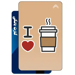 استیکر کارت بانکی طرح نوشیدنی قهوه (Coffee) کد CAA582-K