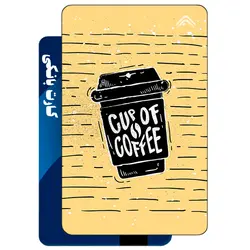 استیکر کارت بانکی طرح نوشیدنی قهوه (Coffee) کد CAA581-K