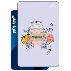 استیکر کارت بانکی طرح نوشیدنی قهوه (Coffee) کد CAA844-K