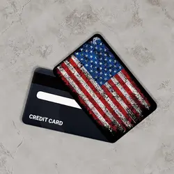 استیکر کارت بانکی مدل پرچم آمریکا کد CAB489-K