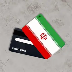 استیکر کارت بانکی مدل پرچم ایران کد CAB626-K