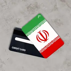 استیکر کارت بانکی مدل پرچم ایران کد CAB603-K