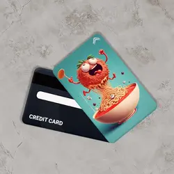 استیکر کارت بانکی مدل خوراکی کد CAB710-K