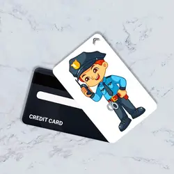 استیکر کارت بانکی مدل پلیس کد CAD918-K