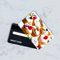 استیکر کارت بانکی مدل خوراکی کد CAC104-K