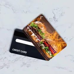 استیکر کارت بانکی مدل خوراکی کد CAC133-K