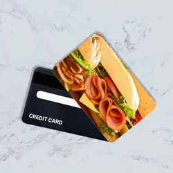 استیکر کارت بانکی مدل خوراکی کد CAC138-K