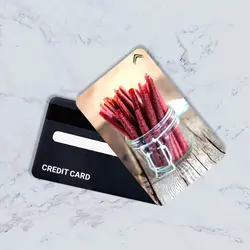 استیکر کارت بانکی مدل خوراکی کد CAC772-K