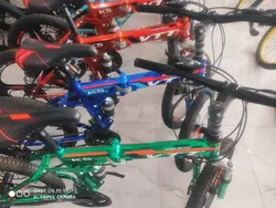 دوچرخه تاشو سایز ۲۰ مارک VTT رینگ ۳ پره رنگ‌ شیشه ای