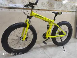 دوچرخه تاشو سایز ۲۶ آفرود ساحلی تایر پهن james jordan دنده شیمانو