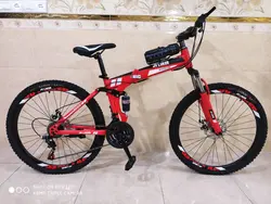 دوچرخه تاشو سایز ۲۶ مارک JV LUKER رنگ‌ قرمز