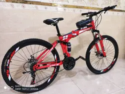 دوچرخه تاشو سایز ۲۶ مارک JV LUKER رنگ‌ قرمز