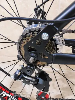 دوچرخه تاشو سایز ۲۶ مارک JV LUKER رنگ‌ مشکی قرمز