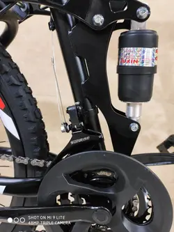 دوچرخه تاشو سایز ۲۶ مارک JV LUKER رنگ‌ مشکی قرمز