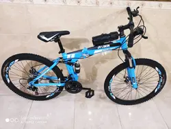 دوچرخه تاشو سایز ۲۶ مارک JV LUKER رنگ‌ آبی