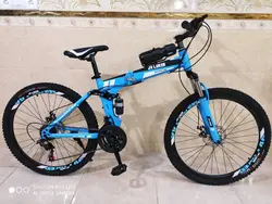 دوچرخه تاشو سایز ۲۶ مارک JV LUKER رنگ‌ آبی