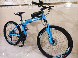 دوچرخه تاشو سایز ۲۶ مارک JV LUKER رنگ‌ آبی