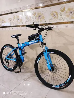 دوچرخه تاشو سایز ۲۶ مارک JV LUKER رنگ‌ آبی