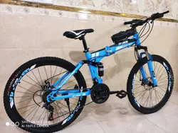 دوچرخه تاشو سایز ۲۶ مارک JV LUKER رنگ‌ آبی