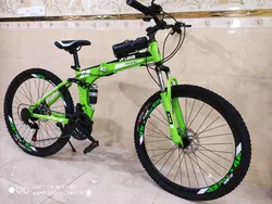دوچرخه تاشو سایز ۲۶ مارک JV LUKER رنگ‌ سبز